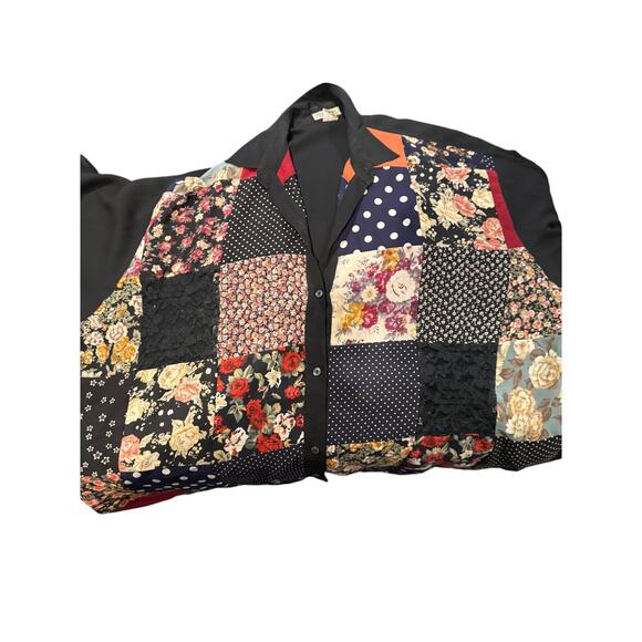 VINTAGE COMPAGNIE INTERNATIONALE EXPRESS Patchwork Shirt Size L - Picture 5 of 6